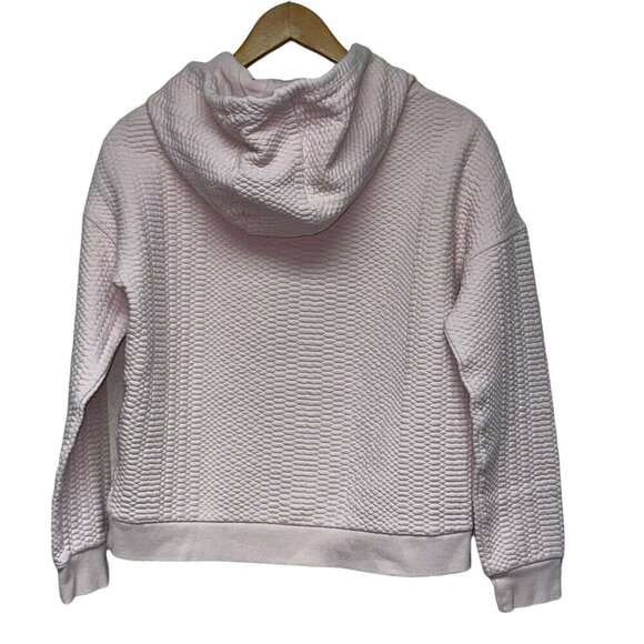 Marc Jacobs NY Performance Pink Hoodie Sweatshirt  Quilted Pull Over Size Medium - Picture 6 of 8